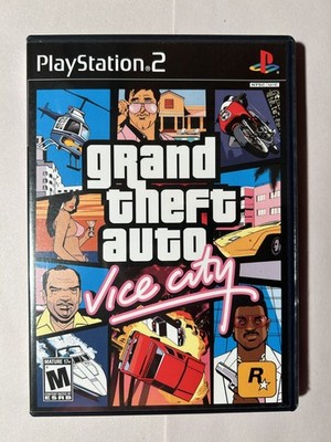 Grand Theft Auto Vice City PS2 Black Label CIB Tested Map Manual No UPC Set Copy