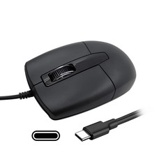 USB C Wired Mouse Type C Optical Portable Silent Comfortable for Laptop Mac