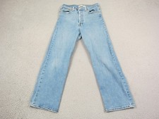 Levis Jeans Womens 28 Blue Ribcage Straight Ankle Button Fly Denim High Rise