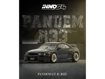 NISSAN SKYLINE GT-R (BCNR33) RHD BLACK 1/64 DIECAST BY INNO MODELS