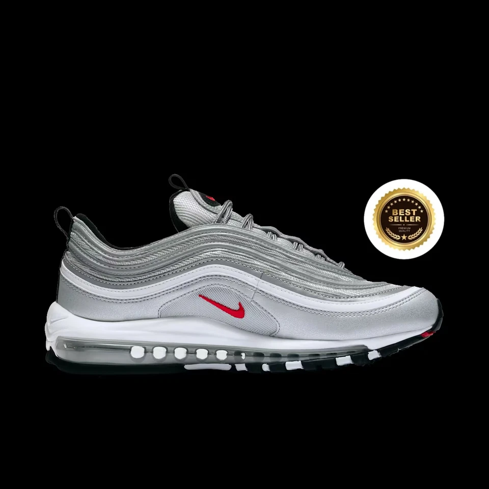 Nike Silver Air Max 97 Disponibili dal 41 al 45 Outlet Shoes Originali  con📦 - Imagen 3 de 4