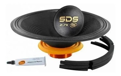Kit de reparo Eros alto-falante woofer E-15 Sds 2.7k 1350W Rms 4Ohms 15 polegada