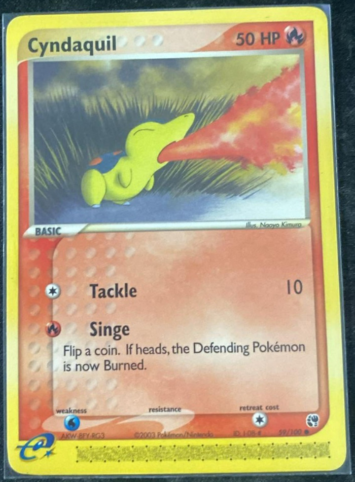 Cyndaquil #59 Pokemon Sandstorm NM