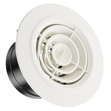 4 Inch Round Air Vent, Adjustable ABS Vent Cover, White Louver Grille Vent Fi...