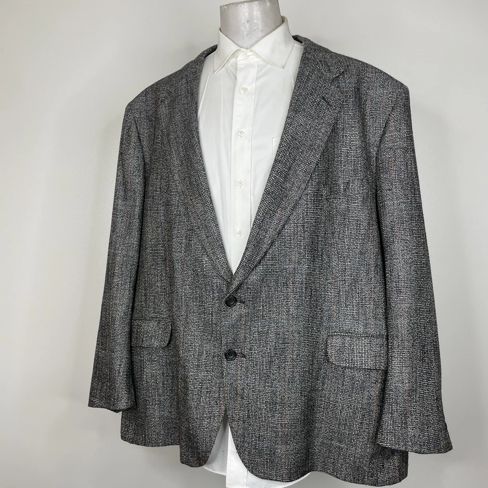 Abrigo Deportivo Alexander Lloyd Boston Hecho en EE. UU. Para Hombre 56R Multicolor Cuadros Lana Foto 3 de 4