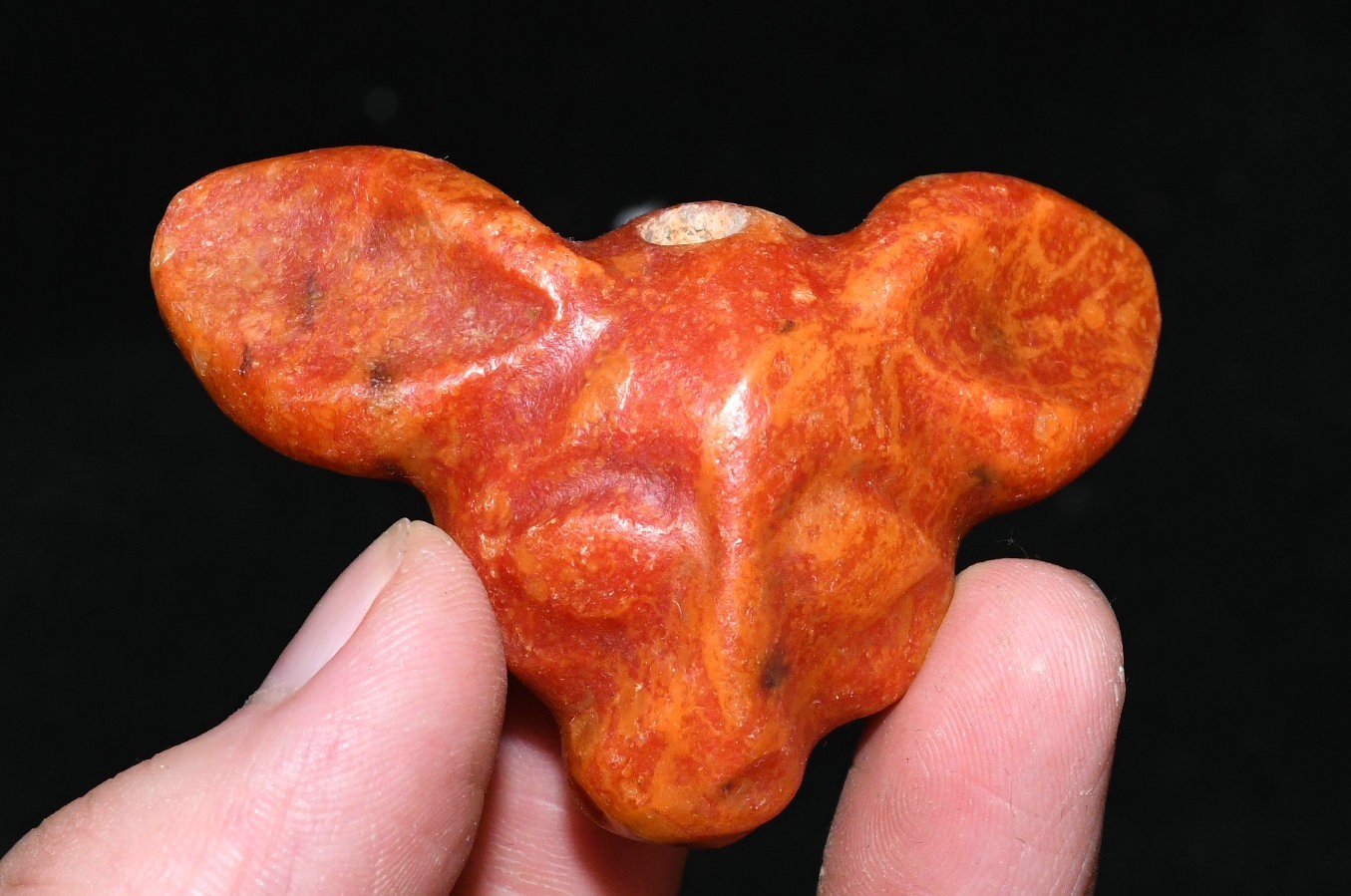 2.4''Hongshan Culture Old Jade Carving People Person Human Face Amulet pendant
