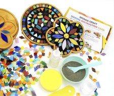 2 Sets of DIY Mosaic Craft Kits Mosaic Tiles Coaster Kit Make Your Own Mosaic...