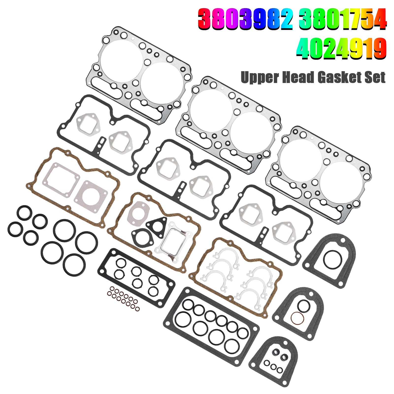 3801754 Upper Head Gasket Set for Cummins 855 Big Cam IV STC 4024919 NT NTC