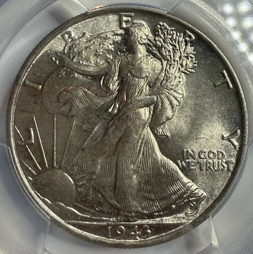 1943 Walking Liberty Half Dollar PCGS MS63 Exact Coin Imaged