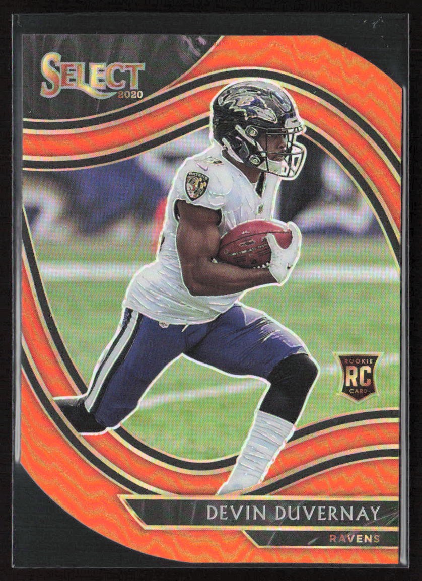 2020 Panini Select Field Level Orange Die-Cut Devin Duvernay #377 Rookie Ravens