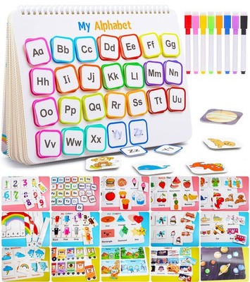 Montessori Preschool Learning Activities Busy Book - Workbook Activity Binder...