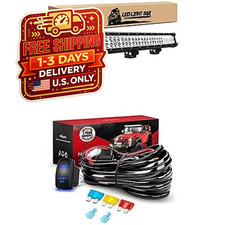 LED Light Bar Spot Flood Combo w/ Wiring Harness Rocker Switch Kit 31" 198W