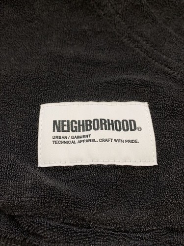 Neighborhood Black Zip-Up Hoodie Solid Polyester Streetwear Layered Style Size L - Picture 8 of 8