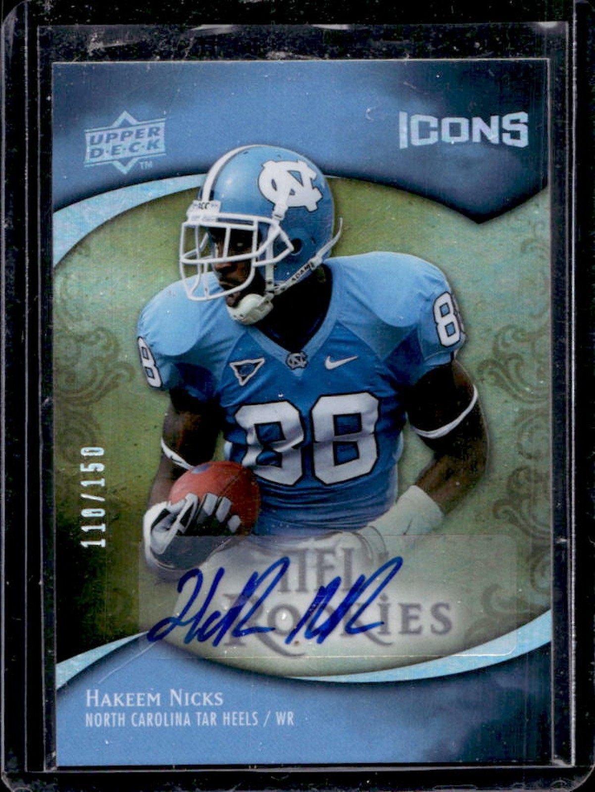 Hakeem Nicks Upper Deck Icons #131 Autograph