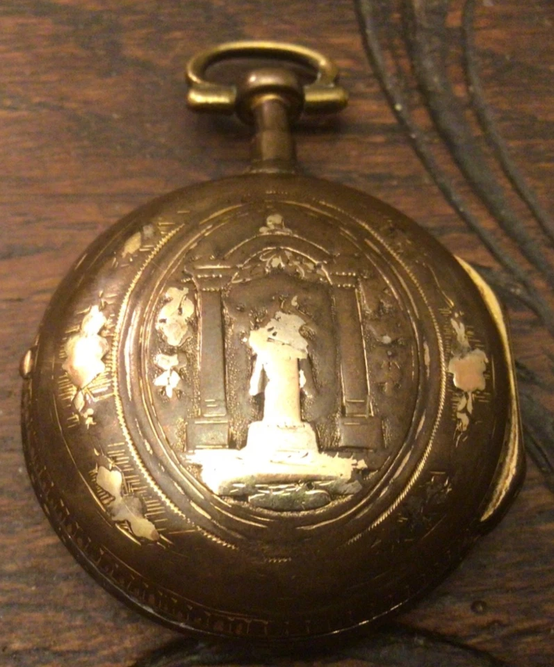 MONTRE A COQ ´´ BERTHOUD Paris en métal cuivré ´´XIXeme - Immagine 2 di 4