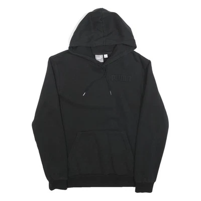 PUMA Homme Sweat à Capuche Noir S Mélange Coton Encapuchonné à Enfiler - Photo 1/4