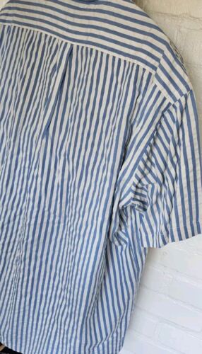 Gitman Bros USA Blue & White Mens XXL Cotton S/S Shirt Pearl Button MINT Cond - Picture 5 of 12