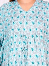 Floral Print Indian Cotton Kaftan Women Maxi Caftan Dress Beach Bikini Cover up
