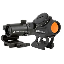AT3 Tactical Magnified Red Dot Kit - RD-50 Red Dot Sight with 4xRDM 4x Magnifier