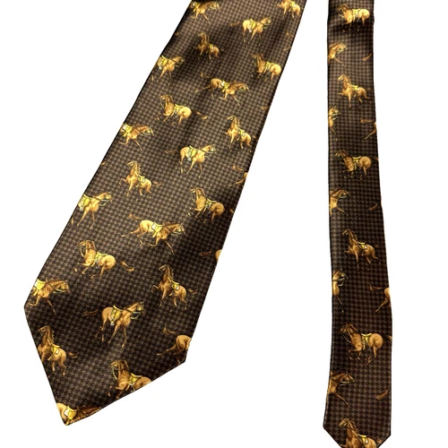 Scappino Men's Jumping Horse Silk Tie Made In Mexico  UNIQUE  and BEAUTIFUL