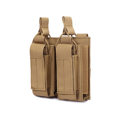 Tactical Double Magazine Pouch Set - MOLLE Compatible For 5.56 & 9mm Mags