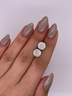 Diamant Ohrstecker VVS2 D Rundschliff 8 ctw Lab Created IGI zertifiziert funkelnd