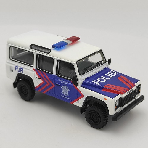 Diecast MINIGT 1/64 Scale Land Rover Defender Police Car Indonesian Police Model - Picture 5 of 15