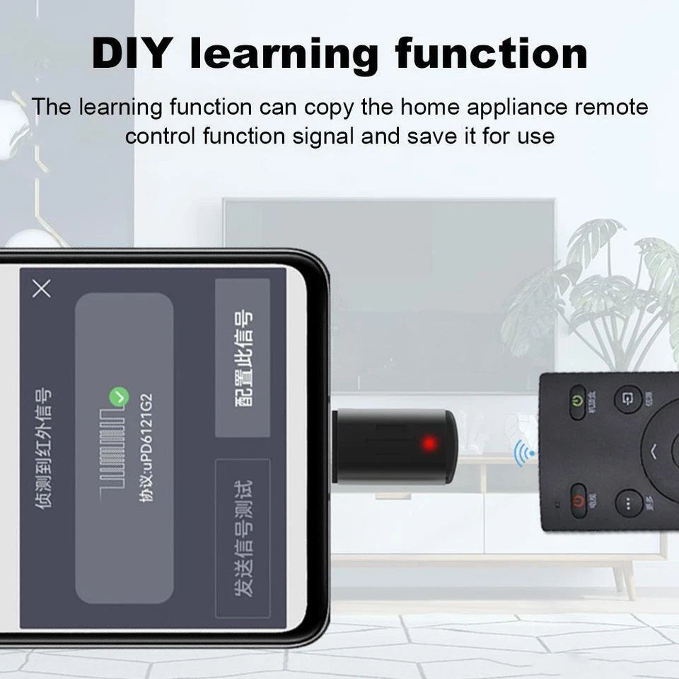 Portable OTG Smart Phone IR Infrared Remote Control For Android iOS Adapter ♛ - Bild 4 von 4