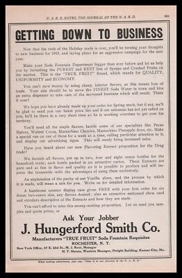 #ad 1912 J. Hungerford Smith Soda Fountains quot;Getting Down To Businessquot; Print Ad $14.95