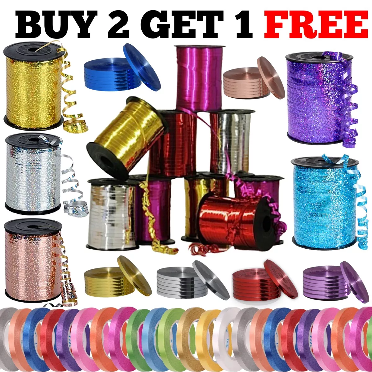 200 METERS BALLOON CURLING RIBBON FOR PARTY GIFT WRAPPING BALLOONS STRING  TIE