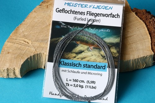 Geflochtenes Fliegenvorfach knotenlos mit Schlaufe & Ring Fliegenfischen Leader - Picture 5 of 21