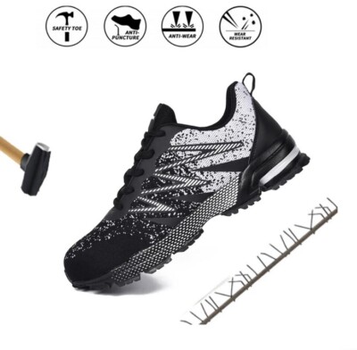Suadex Steel Toe Safety Shoes Size 43 Euro Mens 9.5 Womens 11 Suadex Steel Toe Safety Boots Black US Size 8.5 men women  main image 3
