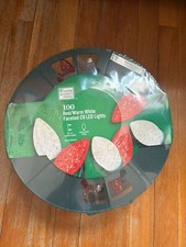 HOME ACCENTS HOLIDAY100 Count Red/Warm White Faceted C9 LED Lights