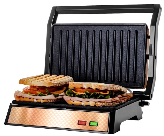 Sandwich maker grill top with removable plates