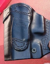 Cqc blackhawk holster glock 9/40 italian leather size 2 tactical belt accessory