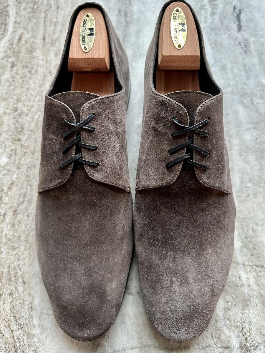 SERGIO ROSSI SHOES MENS LACE-UP OXFORD SUEDE BLUCHER PLAIN 