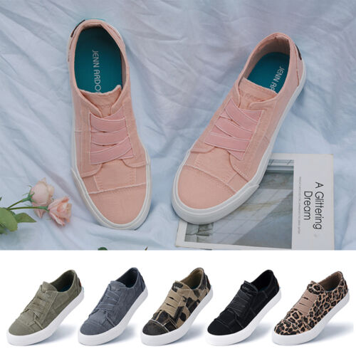 Jenn Ardor Damen Canvas Slipper Turnschuhe niedrig oben Freizeit Wanderschuhe für Tennis - Bild 5 von 83