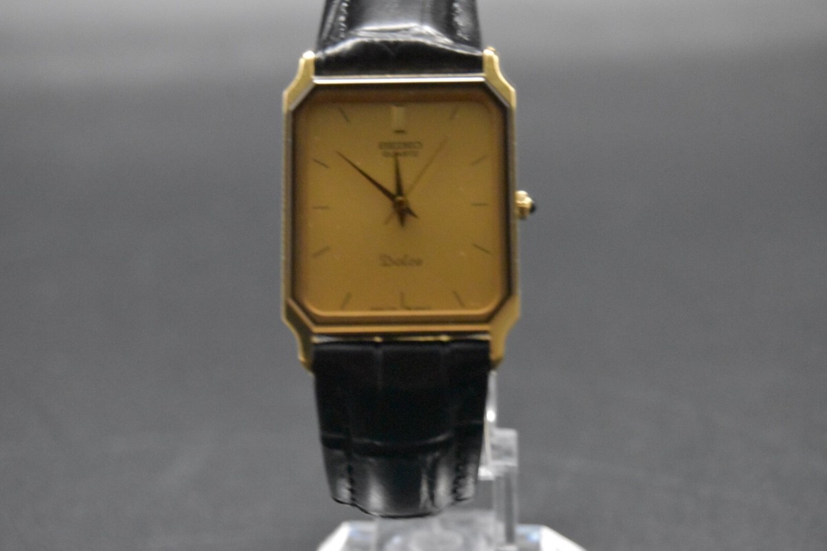 Vintage Seiko Dolce 7731-5210 Gold Men's Quartz Watch From