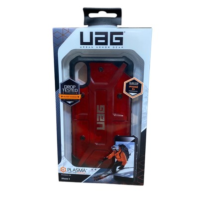 UAG iPhone XS Case Red Black Urban Armor Gear Plasma Series Slim