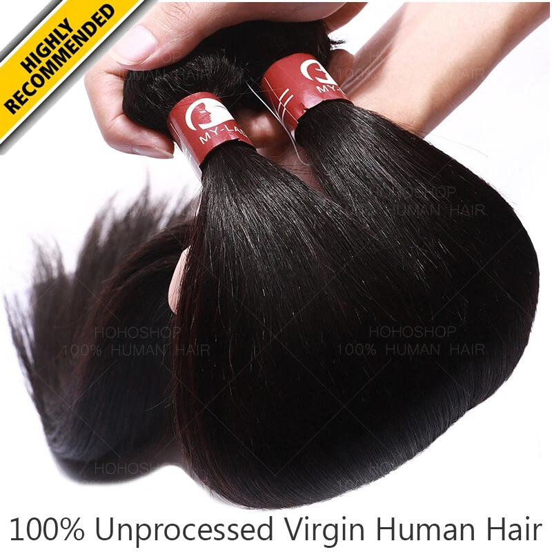 1-4 Paquetes Body Wave 8A Extensiones de Cabello Humano Virgen Brasileña Tejido Trama Marrón Foto 3 de 4