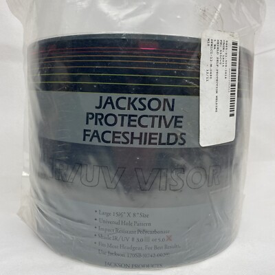 Jackson Protective 15.5  x 8  Face Shields IR/UV Visor 5.0 Impact Resistant Poly