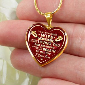 Ideas Wedding Heart Necklace - Husband 