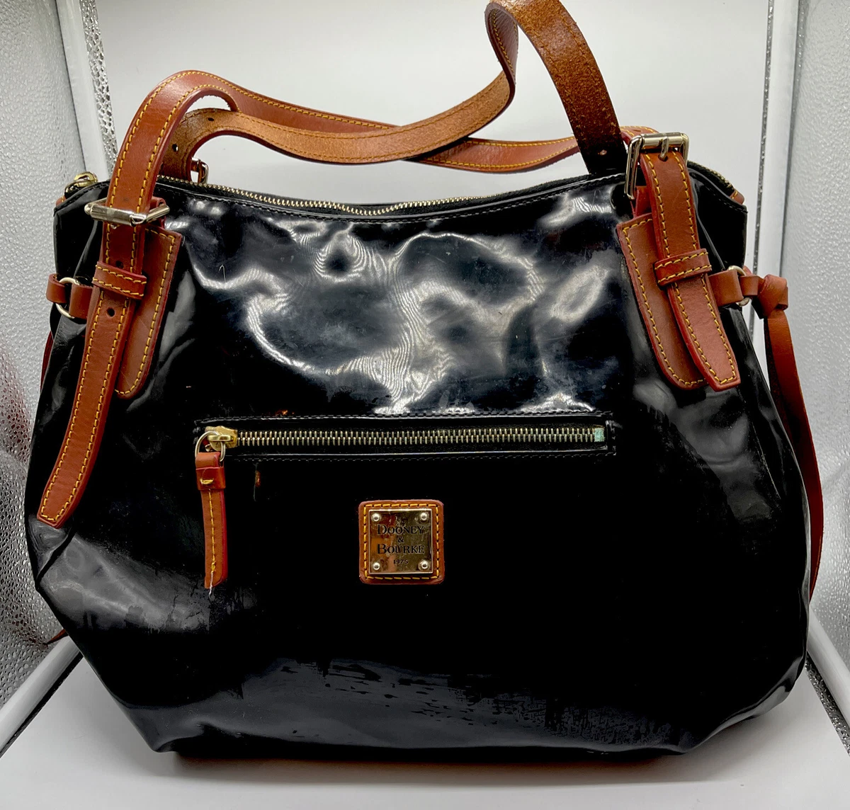 Dooney and bourke patent leather satchel 2025