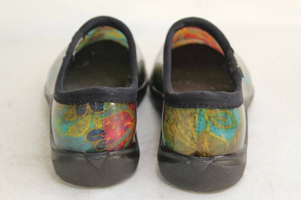 Zapatos Sloggers para mujer talla 8 rojo azulado floral impermeables lluvia jardín exterior Foto 4 de 4