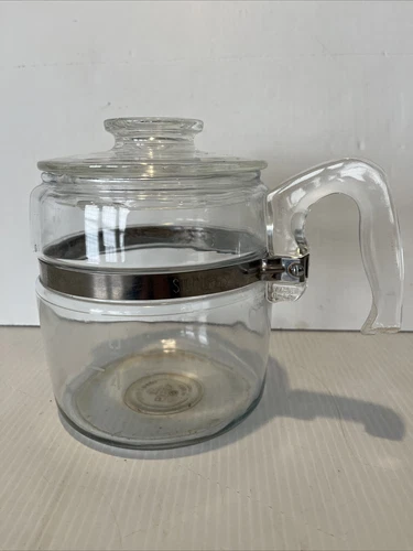 PYREX Coffee Pot Percolator 6 Cup Carafe and Lid ONLY 7756 Vintage Flameware