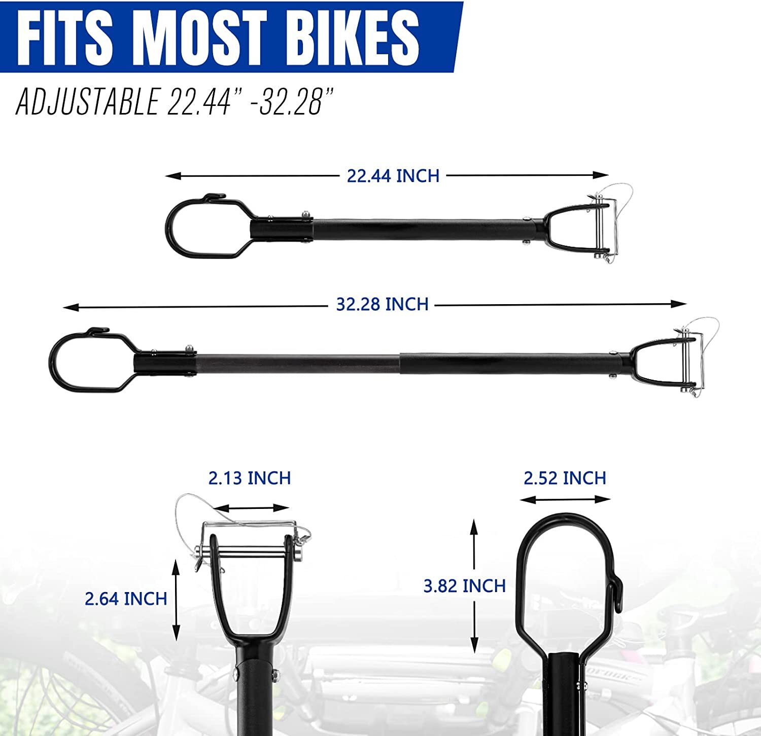 Bike Bar Adapter Bicycle Top Tube Cross Bar Rack Adjustable Bike Frame