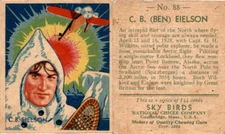 R136 National Chicle, Sky Birds Series 144, 1933, #88 CB Eielson, Aviator (B)