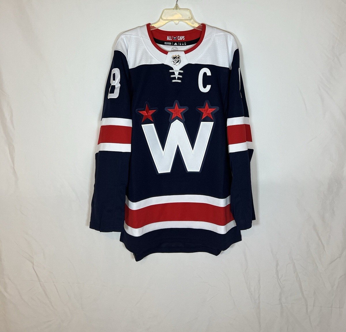 Adidas Washington Capitals #8 Ovechkin Navy Blue Alternate W