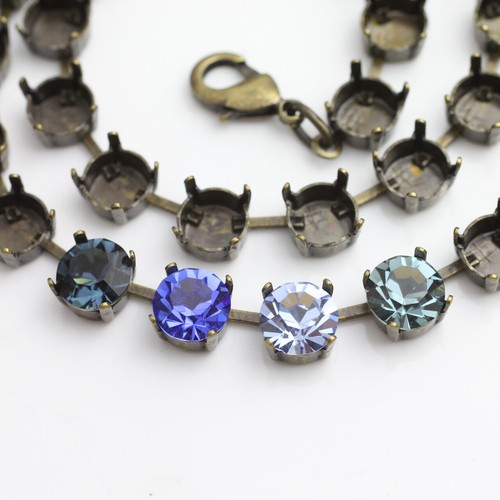 1 Ketten Fassung Antique Messing für 8 mm Chatons Kristalle DIY Schmuck Zubehör - Bild 9 von 11