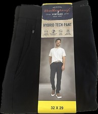 Weatherproof Vintage Hybrid Tech Pant, Color Black, 32x29 Flex Waist Zip Pockets